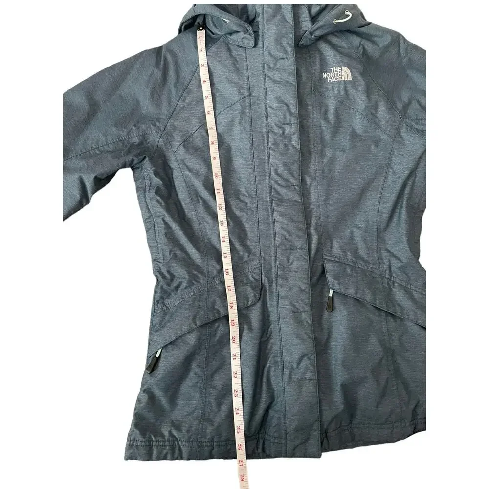 The North Face Women Blue Teal Insulated Hooded HyVent Jacket Size Small - EUC - Picture 12 of 12